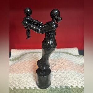 Wooden Mother & Child Handmade In Etikoppaka, India Toy/Statue/Decor